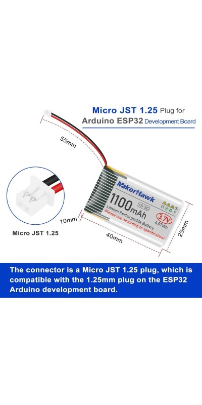 2 Pack ESP 32 Lo Ra V3 Development Board + 1100mAh Battery + Protect Case Set - with 915MHz Antenna and SX 1262 Surport WiFi Blue Tooth Lo Ra V3 Devices for Meshtastic Ar duino LoRawan IOT
