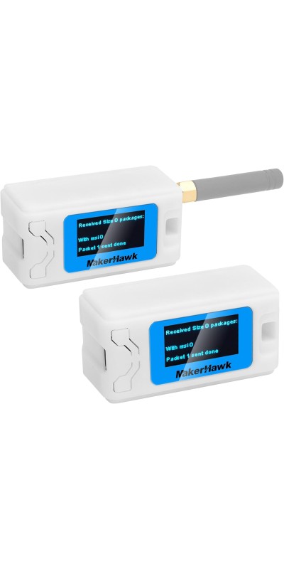 2 Pack ESP 32 Lo Ra V3 Development Board + 1100mAh Battery + Protect Case Set - with 915MHz Antenna and SX 1262 Surport WiFi Blue Tooth Lo Ra V3 Devices for Meshtastic Ar duino LoRawan IOT