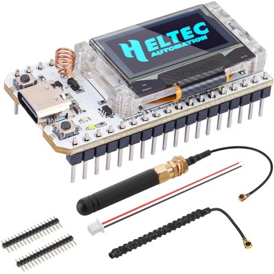 ESP32 LoRa V3 SX1262 Development Board with 0.96 inch OLED Display 240MHz CP2102 863-928 MHz Antenna for Ar duino Meshtastic LoRawan IOT (Upgraded Antenna)