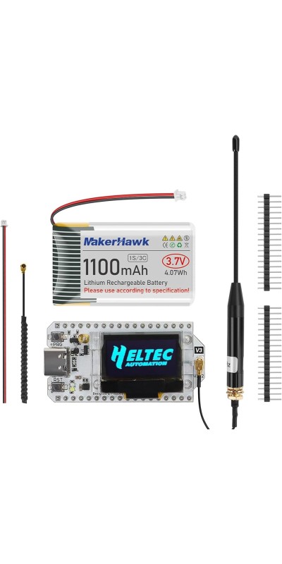 ESP32 LoRa V3 SX1262 Development Board with 0.96 inch OLED Display 240MHz CP2102 863-928 MHz Antenna for Ar duino Meshtastic LoRawan IOT (Upgraded Antenna)