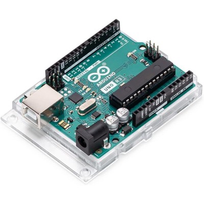 Uno REV3 [A000066] – ATmega328P Microcontroller, 16MHz, 14 Digital I/O Pins, 6 Analog Inputs, 32KB Flash, USB Connectivity, Compatible with Arduino IDE for DIY Projects and Prototyping