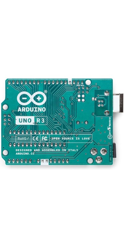 Uno REV3 [A000066] – ATmega328P Microcontroller, 16MHz, 14 Digital I/O Pins, 6 Analog Inputs, 32KB Flash, USB Connectivity, Compatible with Arduino IDE for DIY Projects and Prototyping