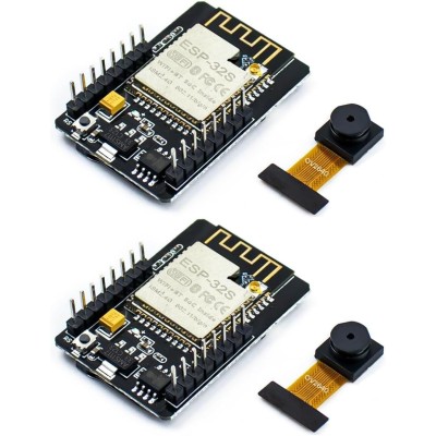 2Pcs ESP32-CAM Wireless WiFi+Bluetooth Development Board with OV2640 Camera Module Compatible with Arduino
