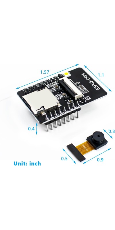 2Pcs ESP32-CAM Wireless WiFi+Bluetooth Development Board with OV2640 Camera Module Compatible with Arduino