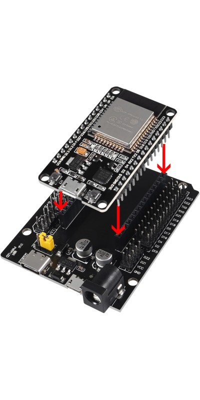3 Set ESP32 ESP-32S WiFi Development Board NodeMCU ESP-WROOM-32 Microcontroller with ESP32 GPIO Breakout Board 30Pin Type-C Micro USB Dual Interface ESP32 Shield 30P Expansion Board
