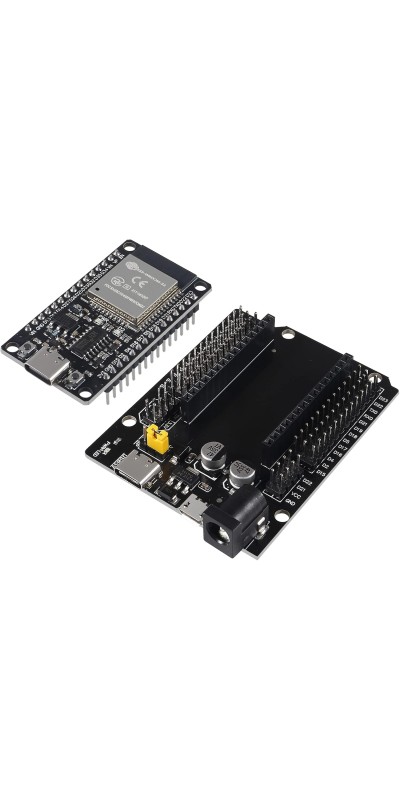 3 Set ESP32 ESP-32S WiFi Development Board NodeMCU ESP-WROOM-32 Microcontroller with ESP32 GPIO Breakout Board 30Pin Type-C Micro USB Dual Interface ESP32 Shield 30P Expansion Board