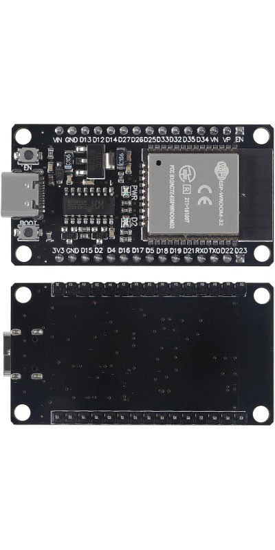 3 Set ESP32 ESP-32S WiFi Development Board NodeMCU ESP-WROOM-32 Microcontroller with ESP32 GPIO Breakout Board 30Pin Type-C Micro USB Dual Interface ESP32 Shield 30P Expansion Board
