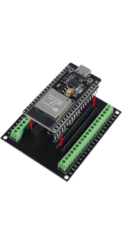 3 Set ESP32 ESP-32S WiFi Development Board NodeMCU ESP-WROOM-32 Microcontroller with ESP32 GPIO Breakout Board 30Pin Type-C Micro USB Dual Interface ESP32 Shield 30P Expansion Board