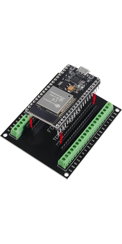 3 Set ESP32 ESP-32S WiFi Development Board NodeMCU ESP-WROOM-32 Microcontroller with ESP32 GPIO Breakout Board 30Pin Type-C Micro USB Dual Interface ESP32 Shield 30P Expansion Board