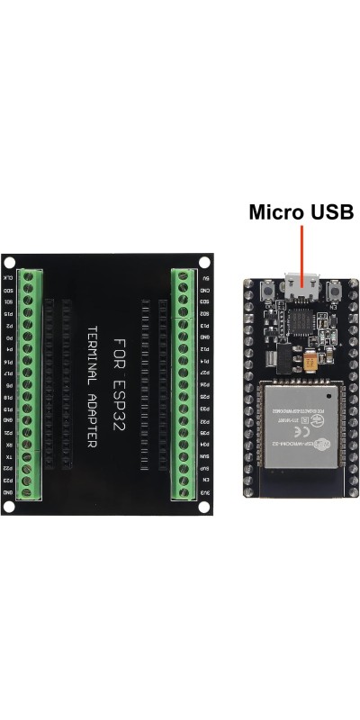 3 Set ESP32 ESP-32S WiFi Development Board NodeMCU ESP-WROOM-32 Microcontroller with ESP32 GPIO Breakout Board 30Pin Type-C Micro USB Dual Interface ESP32 Shield 30P Expansion Board