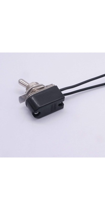 2pcs Toggle Switch SPST 2 Position Latching ON/Off 6A AC 125V /10A DC 12V Toggle switches Incidental 5.2 inch Connect Wire Rocker Arm Switch KNS-1
