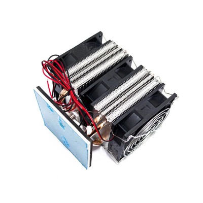 DC12V 60W Dual core Thermoelectric Peltier Cooler Refrigeration Cooling System Peltier Kit with Power Refrigeration Cooling Kit for Small Space Cooling