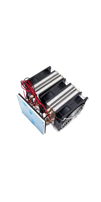 DC12V 60W Dual core Thermoelectric Peltier Cooler Refrigeration Cooling System Peltier Kit with Power Refrigeration Cooling Kit for Small Space Cooling