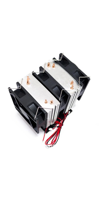 DC12V 60W Dual core Thermoelectric Peltier Cooler Refrigeration Cooling System Peltier Kit with Power Refrigeration Cooling Kit for Small Space Cooling