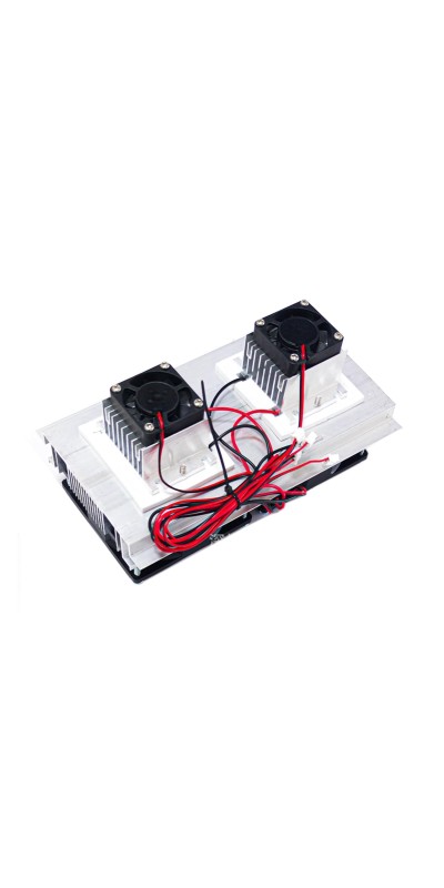 DC12V 60W Dual core Thermoelectric Peltier Cooler Refrigeration Cooling System Peltier Kit with Power Refrigeration Cooling Kit for Small Space Cooling