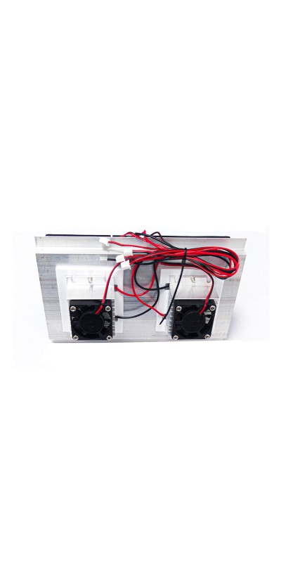 DC12V 60W Dual core Thermoelectric Peltier Cooler Refrigeration Cooling System Peltier Kit with Power Refrigeration Cooling Kit for Small Space Cooling