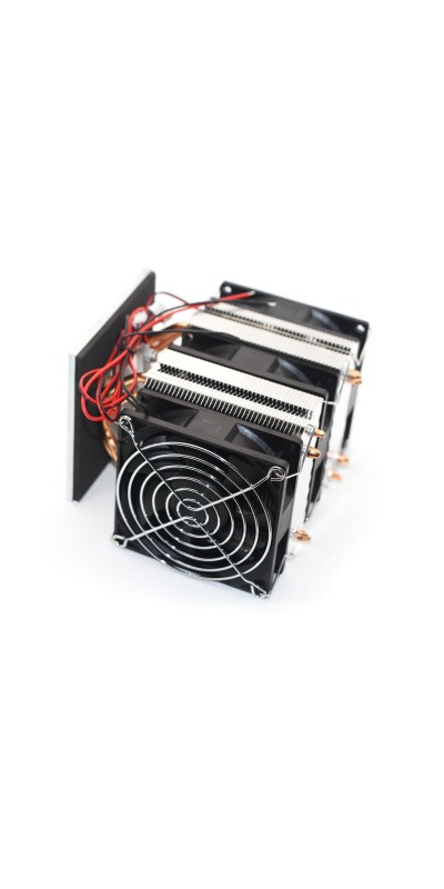 DC12V 60W Dual core Thermoelectric Peltier Cooler Refrigeration Cooling System Peltier Kit with Power Refrigeration Cooling Kit for Small Space Cooling