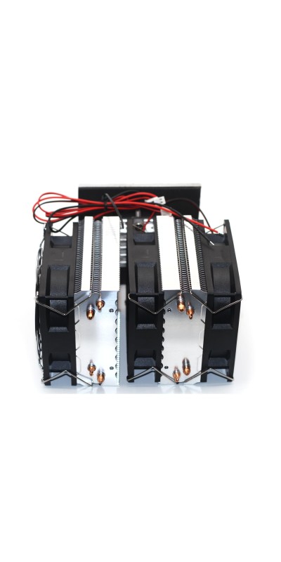 DC12V 60W Dual core Thermoelectric Peltier Cooler Refrigeration Cooling System Peltier Kit with Power Refrigeration Cooling Kit for Small Space Cooling