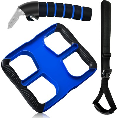 3pc Elderly Mobility Independence Assist Kit: Portable Lift Standing Aid, Car Door Assist Handle for Elderly & Adjustable Handrail Strap for Seniors, Disabled, Handicap & Pregnant to Convenient Travel