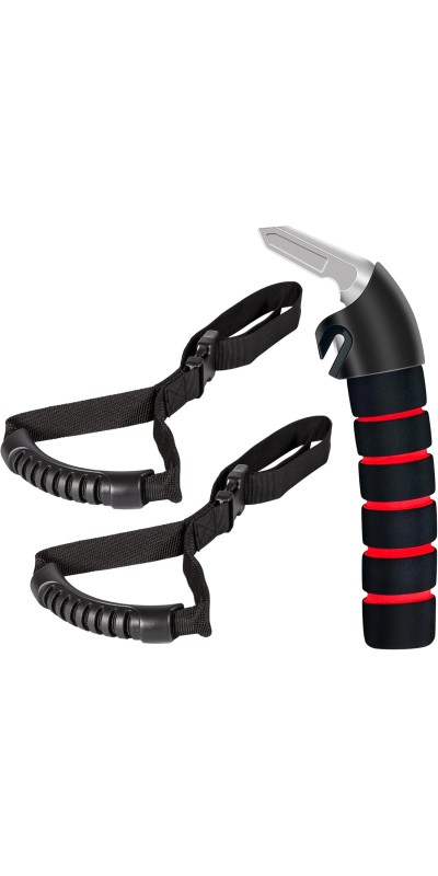 3pc Elderly Mobility Independence Assist Kit: Portable Lift Standing Aid, Car Door Assist Handle for Elderly & Adjustable Handrail Strap for Seniors, Disabled, Handicap & Pregnant to Convenient Travel