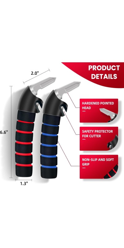 3pc Elderly Mobility Independence Assist Kit: Portable Lift Standing Aid, Car Door Assist Handle for Elderly & Adjustable Handrail Strap for Seniors, Disabled, Handicap & Pregnant to Convenient Travel