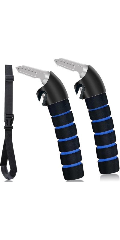 3pc Elderly Mobility Independence Assist Kit: Portable Lift Standing Aid, Car Door Assist Handle for Elderly & Adjustable Handrail Strap for Seniors, Disabled, Handicap & Pregnant to Convenient Travel