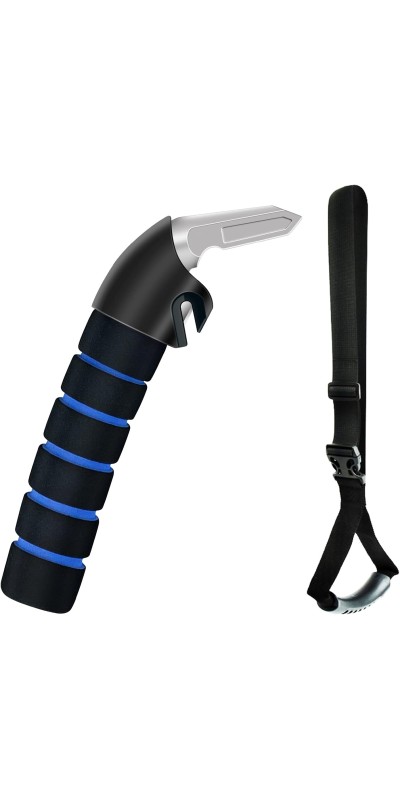 3pc Elderly Mobility Independence Assist Kit: Portable Lift Standing Aid, Car Door Assist Handle for Elderly & Adjustable Handrail Strap for Seniors, Disabled, Handicap & Pregnant to Convenient Travel