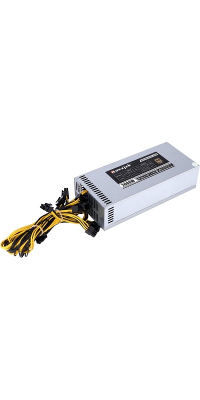 2000W Mining Power Supply PSU, ABSKY Mining Rig PSU ATX PC Power Supply for 8 GPU ETH Rig Ethereum Miner, Mining Machine Power Supply with Adapter Cable