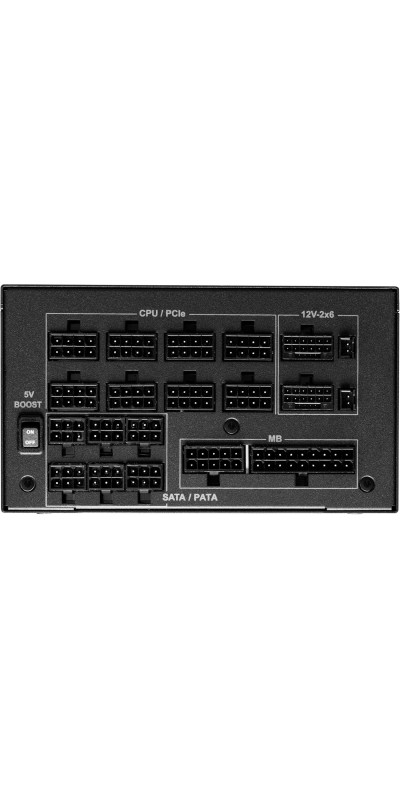 PG 1600G ATX 3.1 1600W Power Supply PCle5.1 10 Years Warranty Fully Modular Japanese Capacitor Phantom Gaming PG-1600G 80 Plus Gold Cybenetics Platinum 12V-2x6 Cables