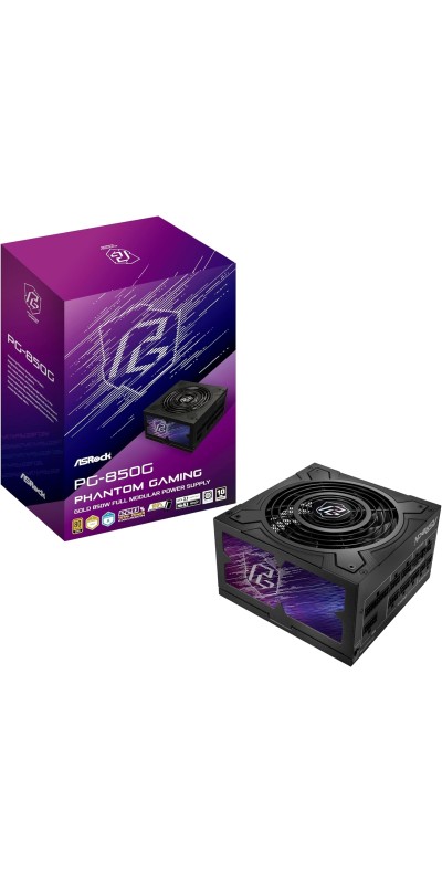 PG 1600G ATX 3.1 1600W Power Supply PCle5.1 10 Years Warranty Fully Modular Japanese Capacitor Phantom Gaming PG-1600G 80 Plus Gold Cybenetics Platinum 12V-2x6 Cables