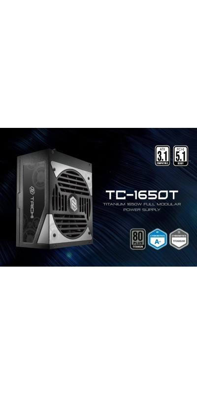 PG 1600G ATX 3.1 1600W Power Supply PCle5.1 10 Years Warranty Fully Modular Japanese Capacitor Phantom Gaming PG-1600G 80 Plus Gold Cybenetics Platinum 12V-2x6 Cables