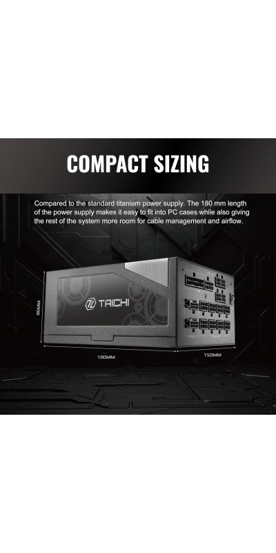 PG 1600G ATX 3.1 1600W Power Supply PCle5.1 10 Years Warranty Fully Modular Japanese Capacitor Phantom Gaming PG-1600G 80 Plus Gold Cybenetics Platinum 12V-2x6 Cables