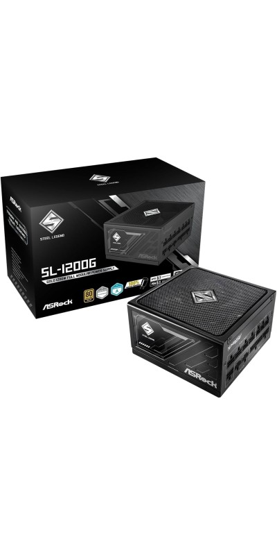 PG 1600G ATX 3.1 1600W Power Supply PCle5.1 10 Years Warranty Fully Modular Japanese Capacitor Phantom Gaming PG-1600G 80 Plus Gold Cybenetics Platinum 12V-2x6 Cables