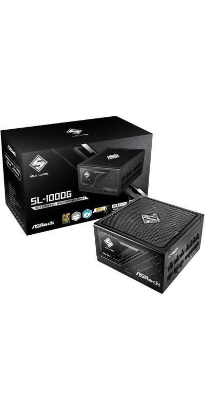PG 1600G ATX 3.1 1600W Power Supply PCle5.1 10 Years Warranty Fully Modular Japanese Capacitor Phantom Gaming PG-1600G 80 Plus Gold Cybenetics Platinum 12V-2x6 Cables