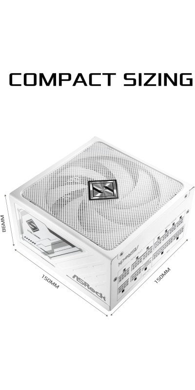 PG 1600G ATX 3.1 1600W Power Supply PCle5.1 10 Years Warranty Fully Modular Japanese Capacitor Phantom Gaming PG-1600G 80 Plus Gold Cybenetics Platinum 12V-2x6 Cables