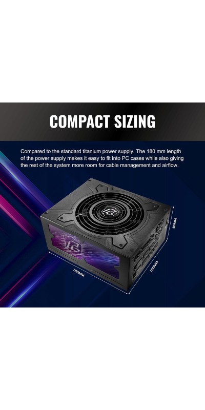 PG 1600G ATX 3.1 1600W Power Supply PCle5.1 10 Years Warranty Fully Modular Japanese Capacitor Phantom Gaming PG-1600G 80 Plus Gold Cybenetics Platinum 12V-2x6 Cables