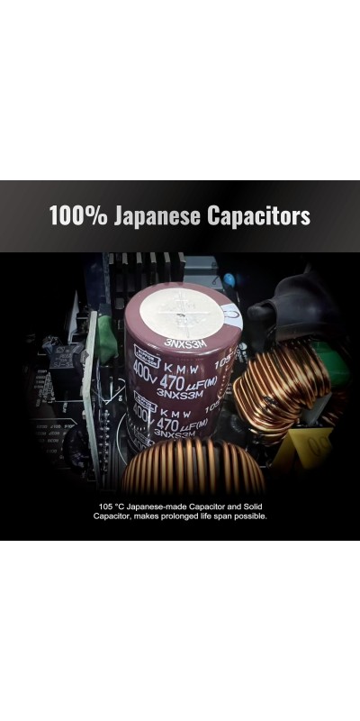 PG 1600G ATX 3.1 1600W Power Supply PCle5.1 10 Years Warranty Fully Modular Japanese Capacitor Phantom Gaming PG-1600G 80 Plus Gold Cybenetics Platinum 12V-2x6 Cables