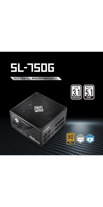 PG 1600G ATX 3.1 1600W Power Supply PCle5.1 10 Years Warranty Fully Modular Japanese Capacitor Phantom Gaming PG-1600G 80 Plus Gold Cybenetics Platinum 12V-2x6 Cables