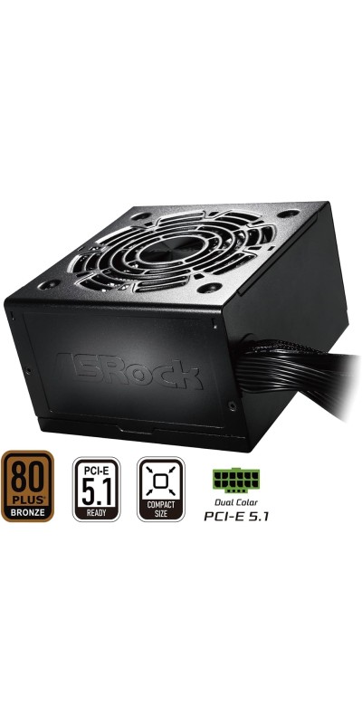 PG 1600G ATX 3.1 1600W Power Supply PCle5.1 10 Years Warranty Fully Modular Japanese Capacitor Phantom Gaming PG-1600G 80 Plus Gold Cybenetics Platinum 12V-2x6 Cables