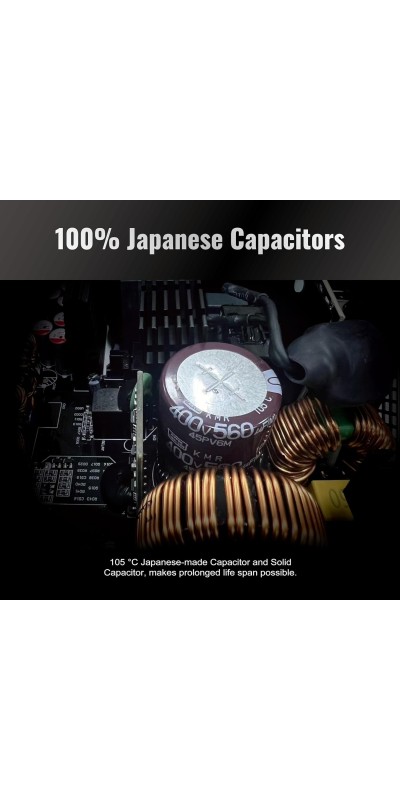 PG 1600G ATX 3.1 1600W Power Supply PCle5.1 10 Years Warranty Fully Modular Japanese Capacitor Phantom Gaming PG-1600G 80 Plus Gold Cybenetics Platinum 12V-2x6 Cables