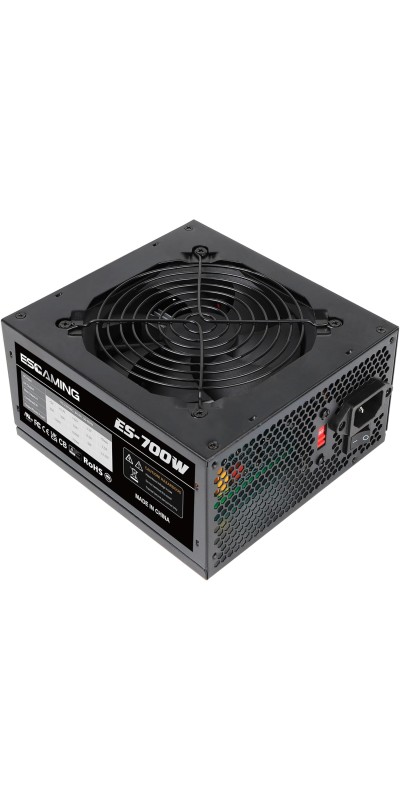 700W ATX Power Supply Non Modular PSU with 4+4 Pin Connectors Auto-Thermally Controlled 120mm Fan, 115/220V Switch