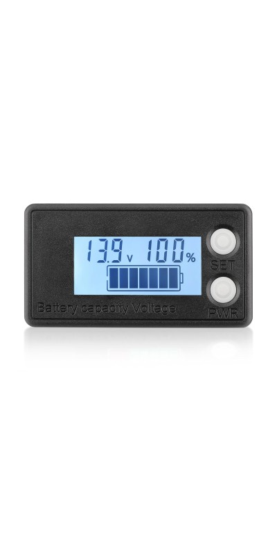 Waterproof Battery Monitor 12V 24V 36V 48V 72V Battery Meter 8-100V, Battery Capacity Tester LCD Display Color Screen Backlight, Fit for Car Golf Cart RV Marine