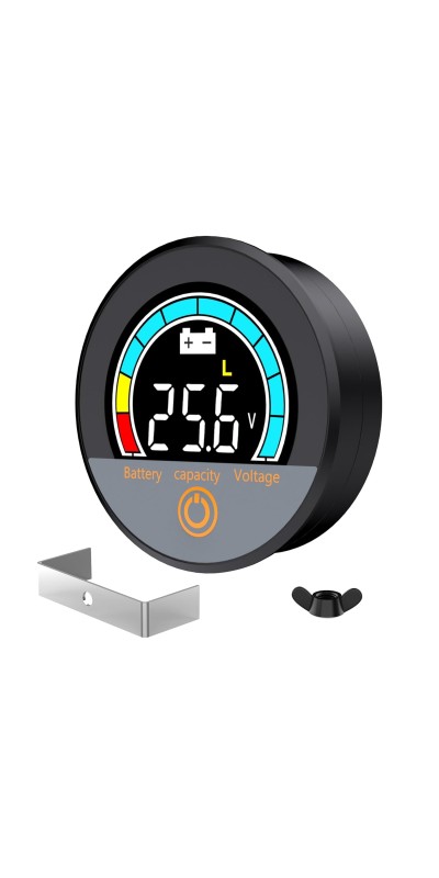 IP67 Waterproof Battery Monitor 12V 24V 36V 48V 60V 72V 84V with Backlight LCD and Low-Voltage Alarm use Lithium LiFePO4 Lead Acid Batteries for Car Motorcycle Golf Cart Battery Meter