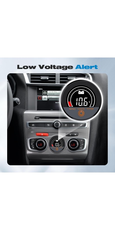 IP67 Waterproof Battery Monitor 12V 24V 36V 48V 60V 72V 84V with Backlight LCD and Low-Voltage Alarm use Lithium LiFePO4 Lead Acid Batteries for Car Motorcycle Golf Cart Battery Meter