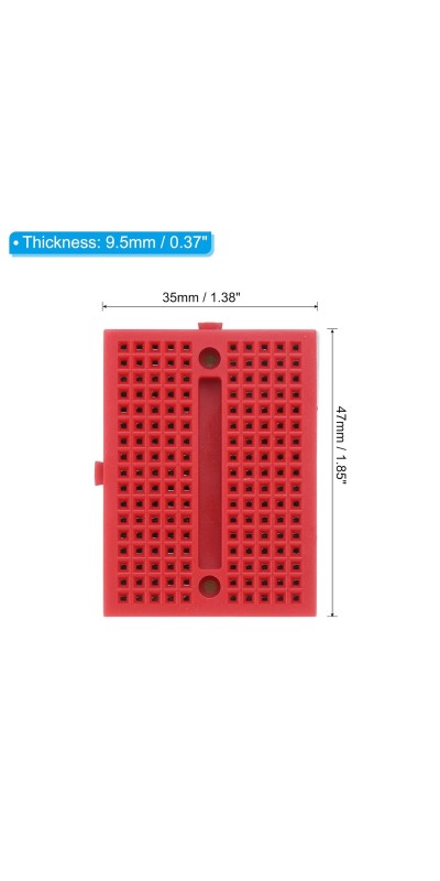 12pcs Mini Breadboard, Solderless Breadboard Small Breadboard 170 Tie Points Prototype PCB Bread Board Electronics Kit Self Adhesive Plates, SYB-170, Transparent