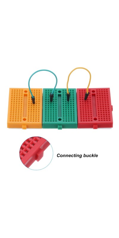 12pcs Mini Breadboard, Solderless Breadboard Small Breadboard 170 Tie Points Prototype PCB Bread Board Electronics Kit Self Adhesive Plates, SYB-170, Transparent