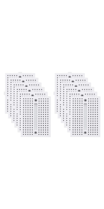 12pcs Mini Breadboard, Solderless Breadboard Small Breadboard 170 Tie Points Prototype PCB Bread Board Electronics Kit Self Adhesive Plates, SYB-170, Transparent