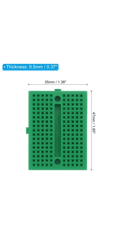 12pcs Mini Breadboard, Solderless Breadboard Small Breadboard 170 Tie Points Prototype PCB Bread Board Electronics Kit Self Adhesive Plates, SYB-170, Transparent