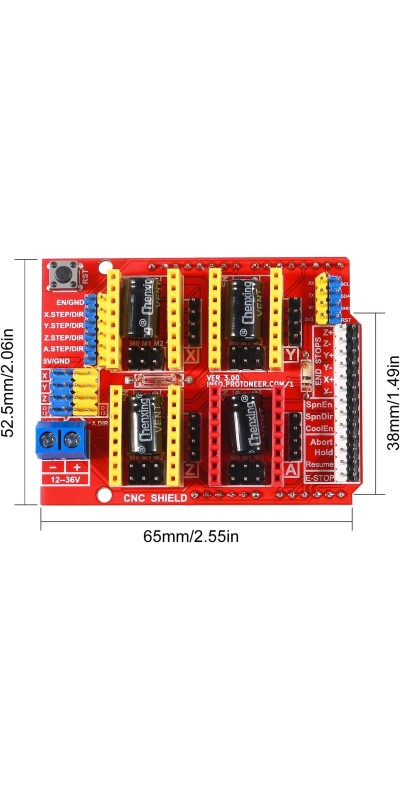 3PCS A4988 V3 Engraver Drive Shield 3D Printer CNC Drive Expansion Boards for Arduino 3D Printer CNC