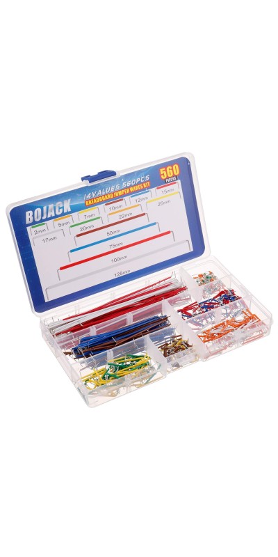 14 Vaules 840 pcs 2-125mm Solderless Flexible Breadboard Connecting Line Cables Breadboard Jumper Wires kit